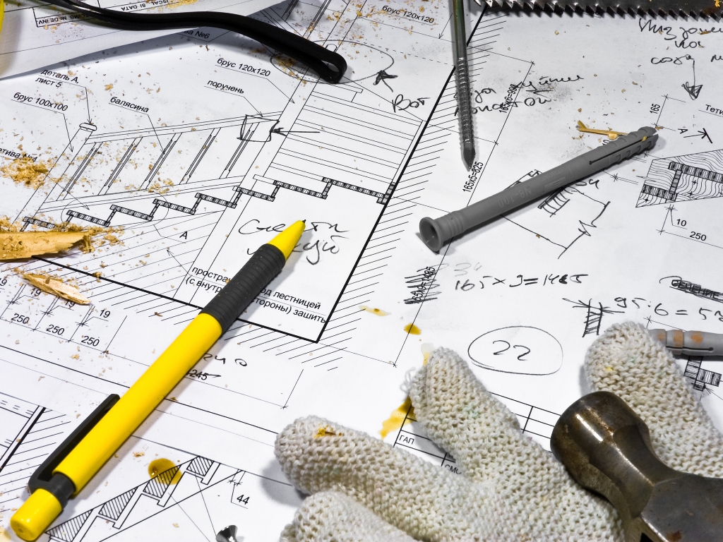bigstock-Different-Tools-And-Blueprints-6195062